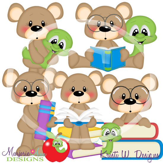 Franklin The Bookworm SVG Cutting Files/Paper Piecing + Clipart - Click Image to Close